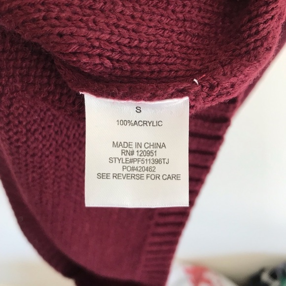 Pink Rose | Maroon Cable Knit Sweater Dress - Picture 6 of 6